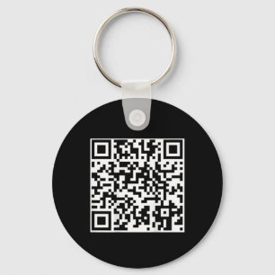 Funny Qr President Trump Dance Code (on Back)  Keychain