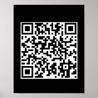 Funny Qr President Trump Dance Code (on Back) Poster