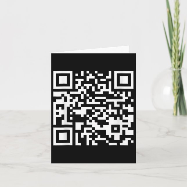 Funny Qr President Trump Dance Code (on Byck)  Card (Front)