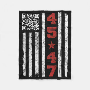 Funny Qr President Trump Dance Code Trump 4547 (on Fleece Blanket