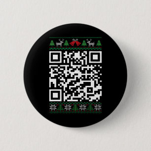 Funny Qr President Trump Dancing Code Ugly Christm 2 Inch Round Button