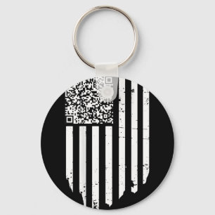 Funny Qr Scan Code President Trump 4547 Trump Danc Keychain