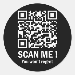 Funny Qr Scan Me President Trump 4547 Trump Dancin Classic Round Sticker