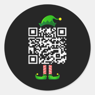 Funny Qr Trump 45_47 Elf Trump Dancing Code Elf Ch Classic Round Sticker