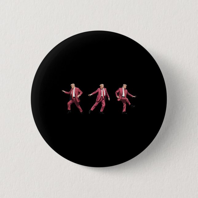 Funny Qr Trump Dance Code Both Sides  2 Inch Round Button (Front)