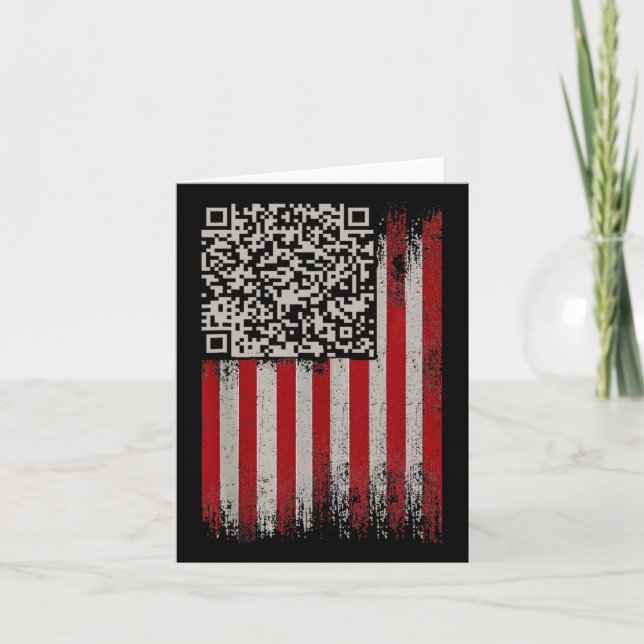 Funny Qr Trump Dancing Dance Code 1  Card (Front)