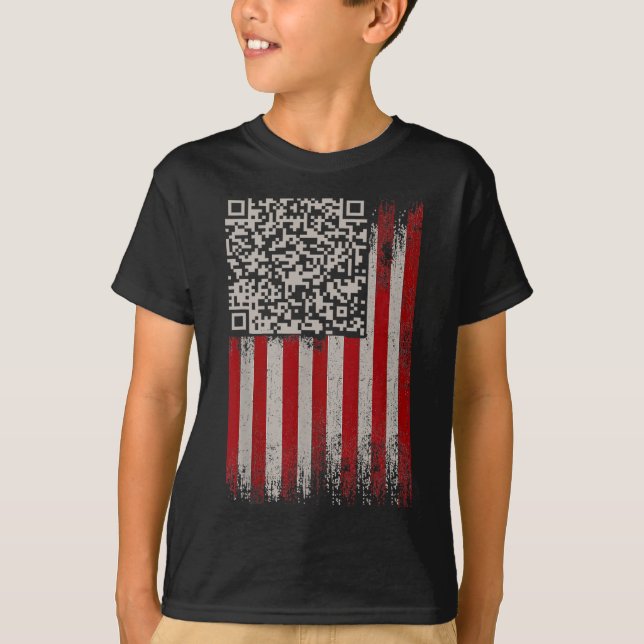 Funny Qr Trump Dancing Dance Code 1  T-Shirt (Front)