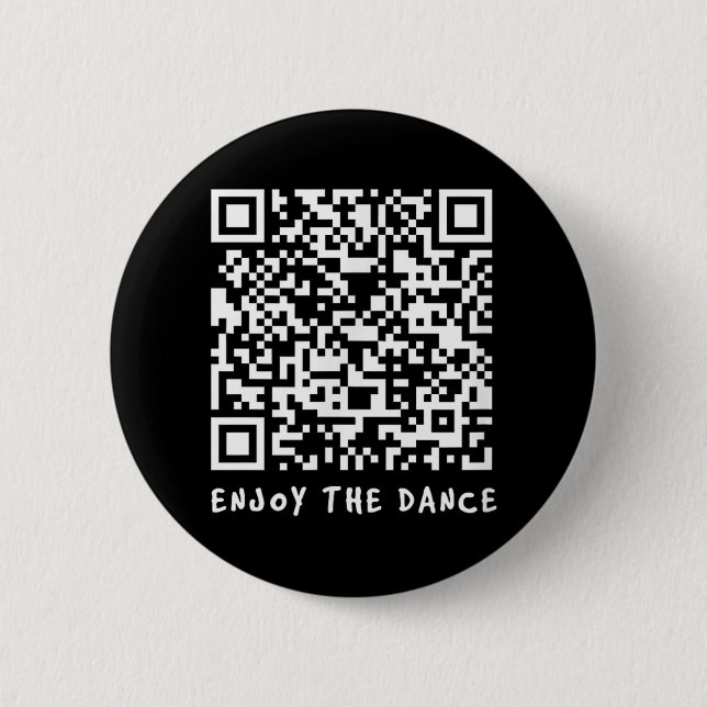 Funny Qr Trump Dancing Interactive Code _1  2 Inch Round Button (Front)