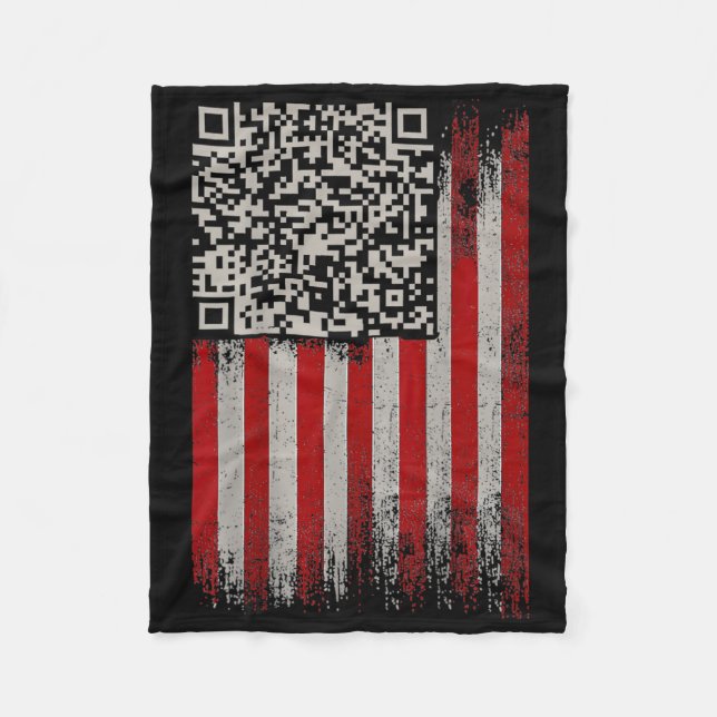 Funny Qr Trumps Dancing Dance Code  Fleece Blanket (Front)