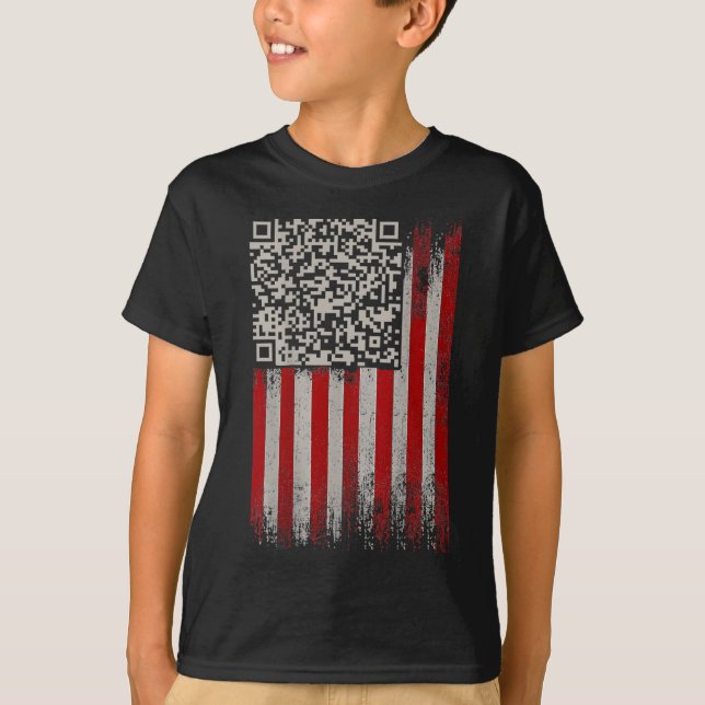 Funny Qr Trumps Dancing Dance Code  T-Shirt (Front)