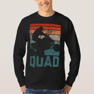 Funny Quad Retro Quad Riding Four Wheeler ATV for T-Shirt