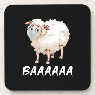 Funny Quarantine Mask Sheep Trendy Gifts Coaster