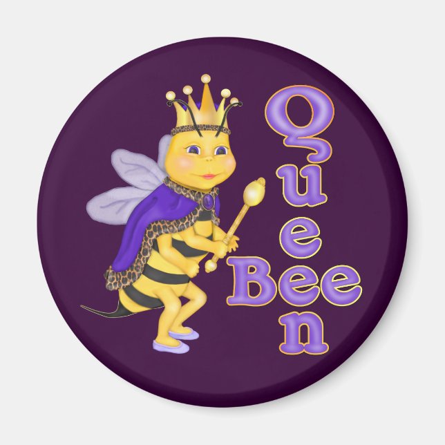 Funny Queen Bee Magnet (Front)