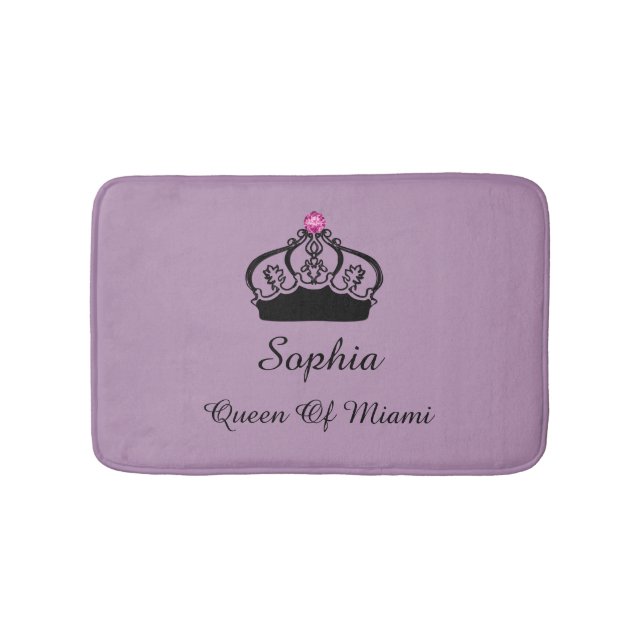 Funny Queen Monarchy Bath Mat (Front)