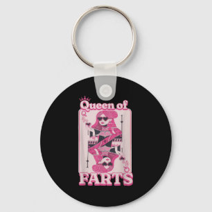 Funny Queen Of Farts Embarring Joke Adult Humour W Keychain