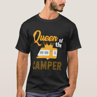 Funny Queen Of The Camper Camping Stuff Gift For W T-Shirt