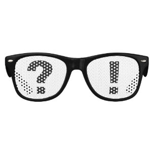 Funny question mark exclamation point silly fun kids sunglasses