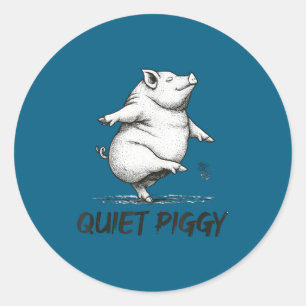 Funny Quiet Ggy, Ggy Quote, Ggy Expression, Glet A Classic Round Sticker