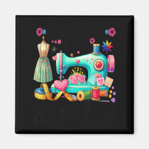 Funny quilting art for women quilting sewing lover magnet