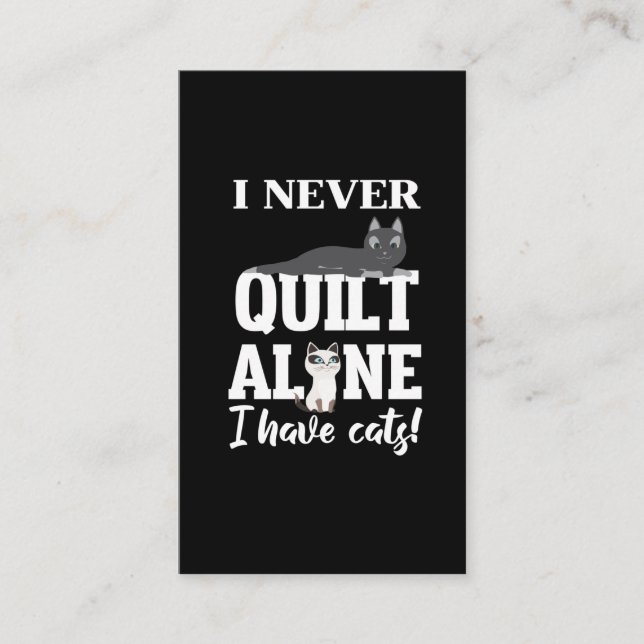 Funny Quilting Cat Lady Gift for Quilter Business Card (Front)