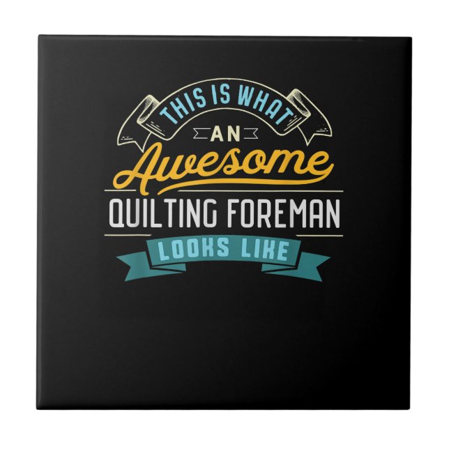 Funny Quilting Eman Awesome Job Occupation Tile (Front)