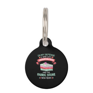 Funny Quilting Fabric Quilters Pet Tag
