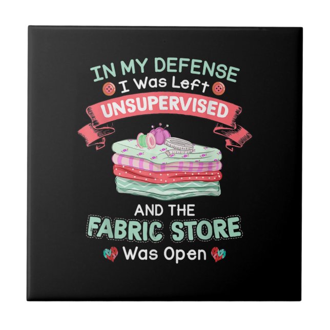 Funny Quilting Fabric Quilters Tile (Front)