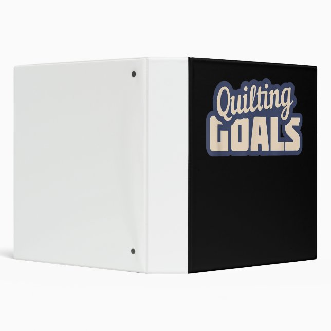 Funny Quilting Goals Quilting Binder (Background)