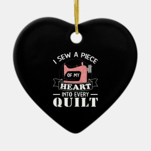 Funny Quilting Quilters Gifts Ceramic Ornament