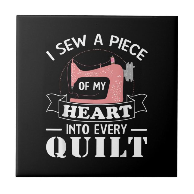 Funny Quilting Quilters Gifts Tile (Front)