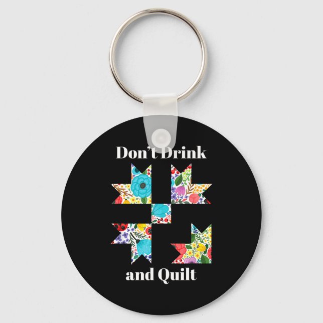 Funny Quilting Sewing Quilt Quilter Gift  Keychain (Front)