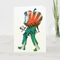 Funny Quirky Apple Head Rosh Hashanah Fun Greeting