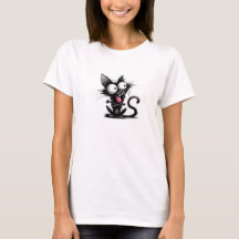 Funny quirky black cat