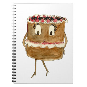 Funny Quirky Black Forest Gateau Chocolate Cake Notebook