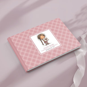 Funny quirky dusty pink girl 5th birthday book