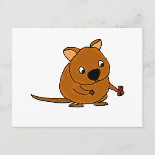 Funny Quokka Taking Selfie Postcard