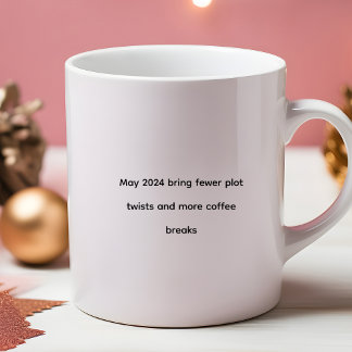 Funny Quote 2024 More Coffee Breaks Two-Tone Coffee Mug