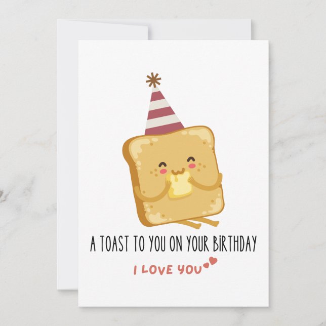 Funny Quote:  A Toast To You On Your Birthday  Invitation (Front)