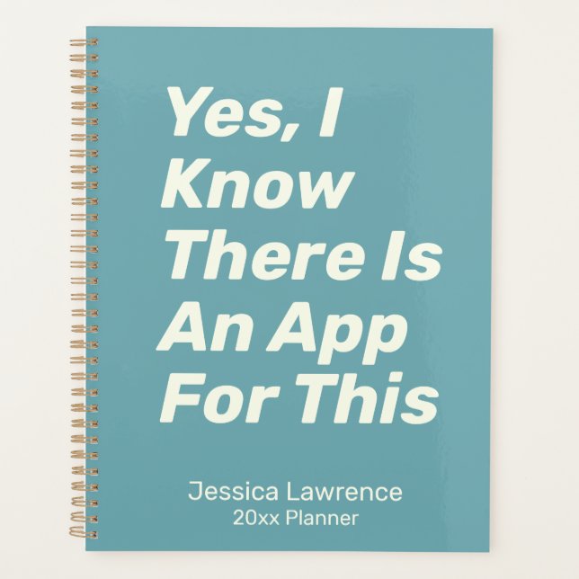 Funny Quote About Technology Personalized Planner (Front)