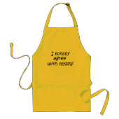 Funny quote aprons kitchen gifts joke friend humou (Front)
