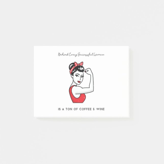 Funny Quote Behind Every Successful Woman Is ... Post-it Notes (Front)