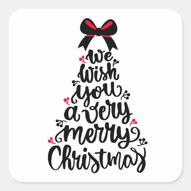 Funny Quote Chritmas - Christmas Tree Lovers Square Sticker (Front)