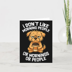 Funny Quote Coffee Sleepy Cute Dog Puppy Lover Gif Card