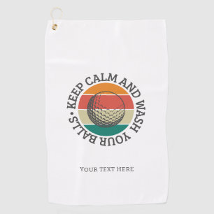 Funny Quote Colourful Logo - Golf Towel