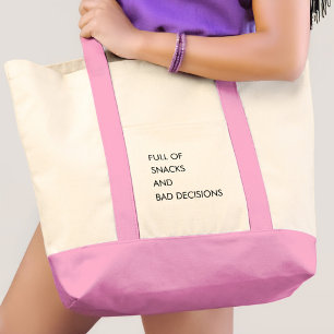 Funny Quote Cute Girly Modern Minimalist Tote Bag