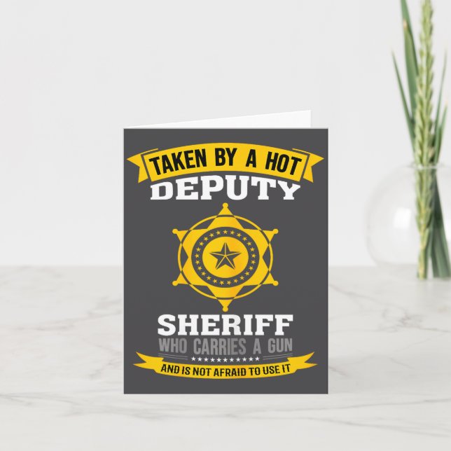 Funny Quote Deputy Sheriff Wife  Card (Front)