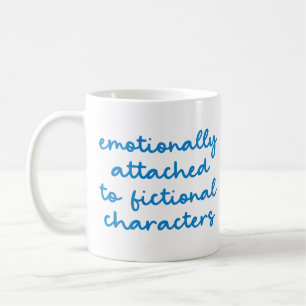 Funny Quote for Book Lovers Blue Script Coffee Mug