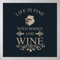 funny quote for books and wine lover
