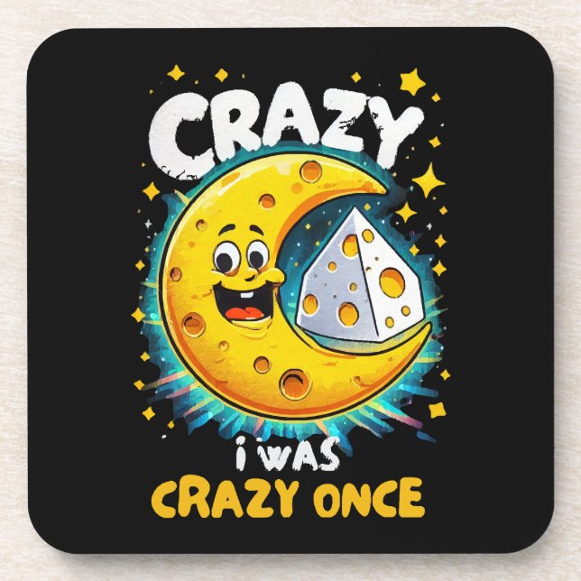 Funny quote for cheese lovers coaster (Front)