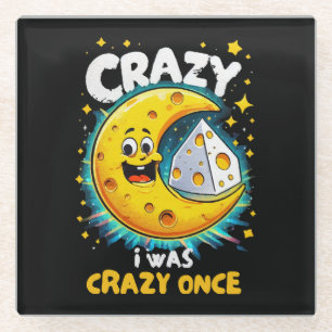 Funny quote for cheese lovers glass coaster